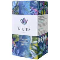 Чай Niktea English Breakfast, черный, 25 пакетиков