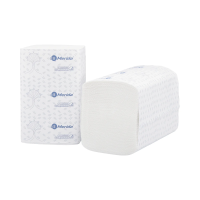 Бумажные полотенца листовые Merida BP1406 Стандарт Слим, листовые, 2 слоя, V-сложения, белые, 200шт, 15 пачек
