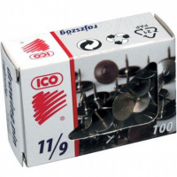 Кнопки канцелярские Ico металлик, 100 шт/уп