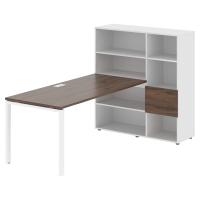 Рабочая станция EURST 1217 Дуб Денвер тёмный/Белый 2190х1250х1355 EDIS