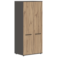 Шкаф для одежды ECWS 85 Дуб Денвер светлый/Черный/Мокко 852х600х1967 EDIS