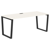 Стол прямой EVST 1780 Ясень Траун/Черный 1760х800х750 EDIS