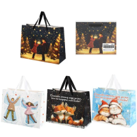 Пакет подарочный (1 шт.) новогодний, 26х13х32 см, 'Love story', фольга, ассорти, ЗОЛОТАЯ СКАЗКА, 592