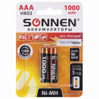 Аккумулятор Sonnen AAA/HR03, 1000mAh, 2шт/уп