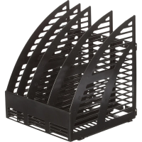 Лотки для бумаг секционные Attache А4, 4 секции, 240мм, черный