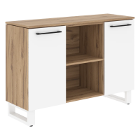 Греденция EGR 1395 Дуб Денвер светлый/Белый 1350х452х956 ENIO