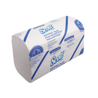 Бумажные полотенца листовые Kimberly-Clark Scott Scottfold 6633, листовые, белые, W укладка, 175шт,