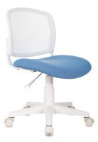 Кресло детское Бюрократ CH-W296NX белый TW-15 сиденье голубой 26-24 сетка/ткань крестов. пластик пла