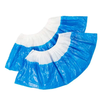 Бахилы Elegreen Стандарт 2,6гр, бело-голубые, двойные, в евроблоках, 950 пар