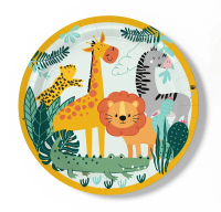 Тарелка одноразовая Африка бумажная 18см, 6шт