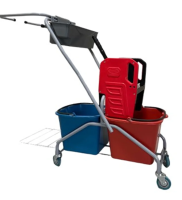 Тележка уборочная Eco-Force 2x20л, с отжимом и держателем мусорного мешка