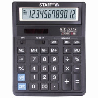 Калькулятор настольный Staff STF-777 12 разрядов, черный