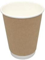 Стакан одноразовый DW12 крафт, 355мл, бумажный, для горячих напитков, 20шт/уп