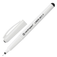 Ручка капиллярная Centropen Ergoline 4611 черная, 0.3мм, белый корпус