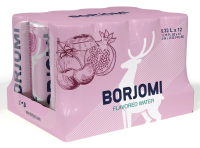 Напиток Borjomi Flavored с ароматами вишни и граната газированный, 330мл x 12 шт