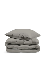 Комплект постельного белья Niteva поплин кварцевый полутораспальное