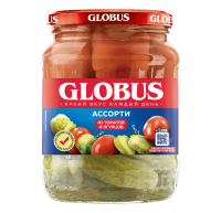 Ассорти Globus томаты и огурцы, 720мл