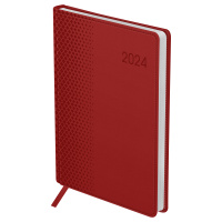 Ежедневник датированный A5, 176л., кожзам, OfficeSpace 'Victor', бордовый