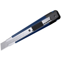 Нож канцелярский 18 мм Berlingo 'Hyper' + лезвия сменные 10шт, синий, европодвес