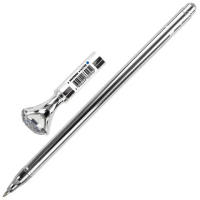 Ручка шариковая Юнландия Кристалл синяя, 0.35мм, мягкий корпус ассорти