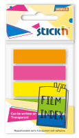 Закладки самокл. пластиковые Stick`n 27084 45x12мм 5цв.в упак. 20лист