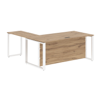 Стол руководителя ECT 1819H Дуб Денвер светлый/Белый 1800х1900х750 ENIO