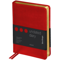 Ежедневник недатированный Berlingo xGold красный, А6, 160 листов, кожзам
