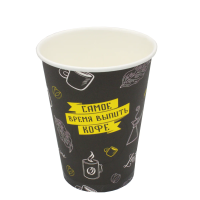 Стакан одноразовый Экопак SP12 Время кофе, 355мл, бумажный, 50шт/уп