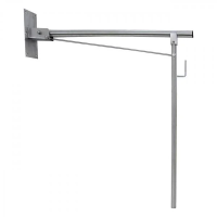 Поручень Nofer откидной настенного крепления нержавеющая сталь, матовый, 15062.B