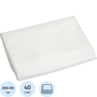 Простыни в пачке одноразовые White Line 200x90см, белые, спанлейс , 40г/м2, в сложении, 10шт/уп