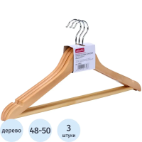 Плечики для одежды Attache F6612N, дерево, 3 шт