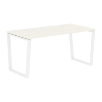 Стол прямой EVST 1580 Ясень Траун/Белый 1560х800х750 EDIS