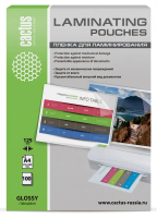 Пленка для ламинирования Cactus CS-LPGA4125100 125мкм, 100шт, 216x303мм, глянцевая