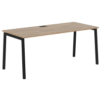 Стол прямой ELST 1780 Дуб Денвер светлый/Черный 1760х800х750 EDIS