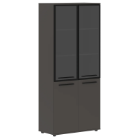 Шкаф высокий широкий EHCS 85.7 Мокко/Черный/Мокко 852х430х1967 EDIS