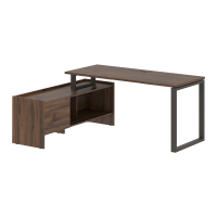 Стол с тумбой EQCT 17614 Дуб Денвер темный/Мокко 1760х1400х750 EDIS