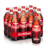 Напиток газированный Coca-Cola 900мл x 12шт, ПЭТ