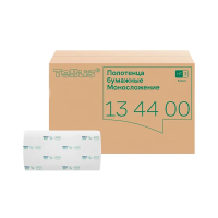 Бумажные полотенца Tellus (tork) Моносложение H3, 134400, листовые, белые, V укладка, 250шт, 1 слой