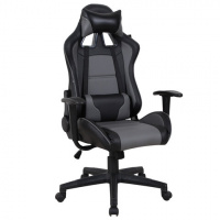 Кресло геймера Brabix GT Master GM-110 экокожа, черная-серая, крестовина пластик