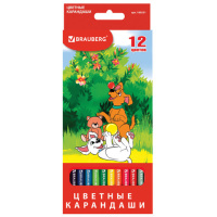 Набор цветных карандашей Brauberg My lovely dogs 12 цветов