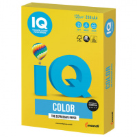 Цветная бумага для принтера Iq Color intensive ярко-желтая, А4, 250 листов, 120г/м2, IG50