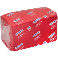 Салфетки сервировочные Officeclean Profi Pack красные, 24х24см, 1 слой, 400шт
