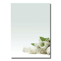 Дизайн-бумага Decadry Белые цветы, А4, 90г/м2, 20 листов