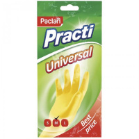 Перчатки резиновые Paclan Universal р. M, желтые