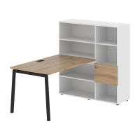 Рабочая станция ELWST 1213 Дуб Денвер светлый/Черный 1790х1250х1355 EDIS