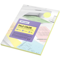 Бумага цветная OfficeSpace 'Pale Color', A4, 80 г/м?, 100л., (желтый)