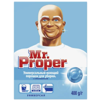 Средство для мытья пола и стен Mr Proper 400г, с отбеливателем, порошок