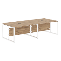 Стол для заседаний ECT 2812 Дуб Денвер светлый/Белый 2800х1200х750 ENIO