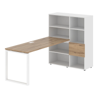 Рабочая станция EQRST 1117 Дуб Денвер светлый/Белый 2190х1120х1355 EDIS