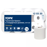 Туалетная бумага Tellus (tork) Premium T4, 120320, 2 слоя, белая, 8 рулонов